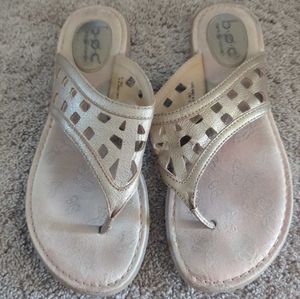 **Sold**Boc Born concepts Gold Thong sandals